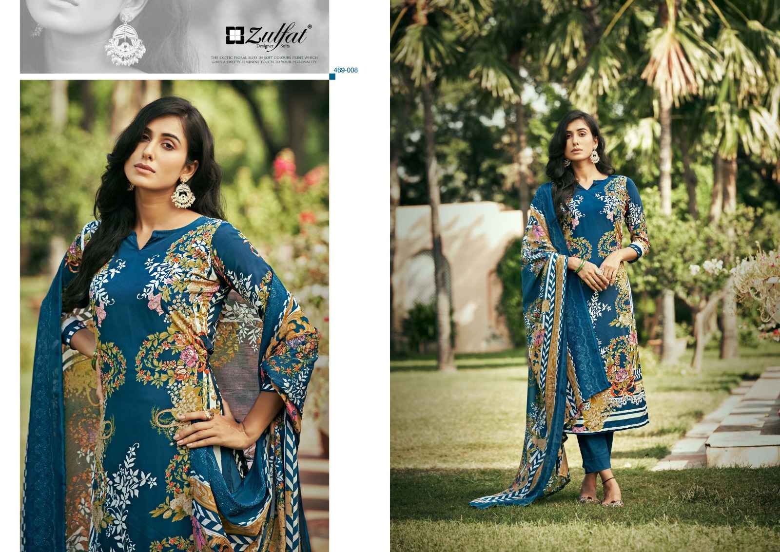 Zulfat Hayaat Pure Crepe Dress Material (10 Pc Catalog)