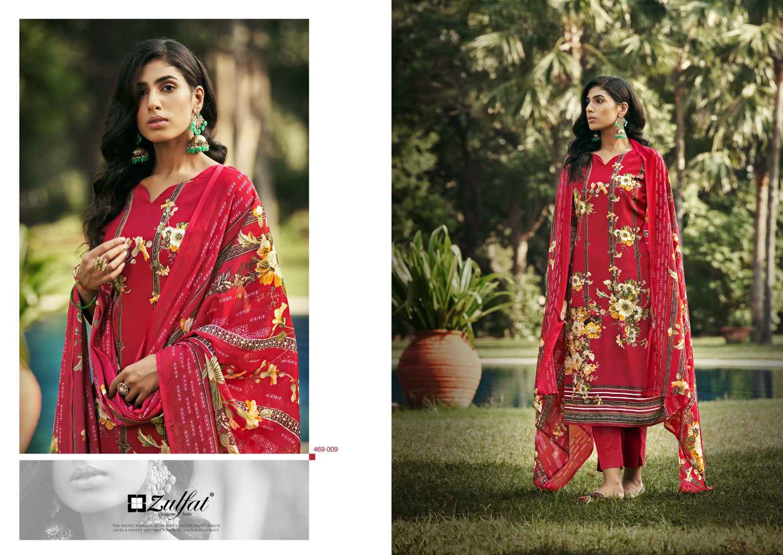 Zulfat Hayaat Pure Crepe Dress Material (10 Pc Catalog)