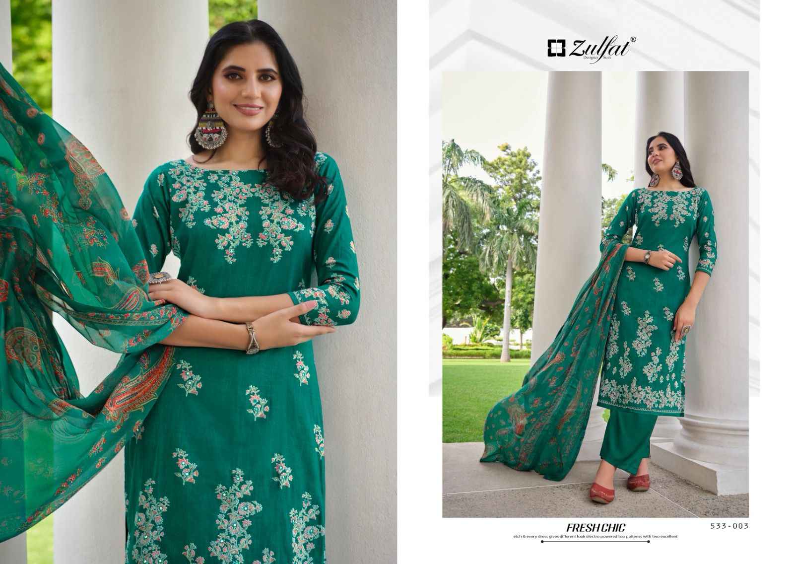 Zulfat Saheli Pure Cotton Dress Material (8 Pc Catalog)