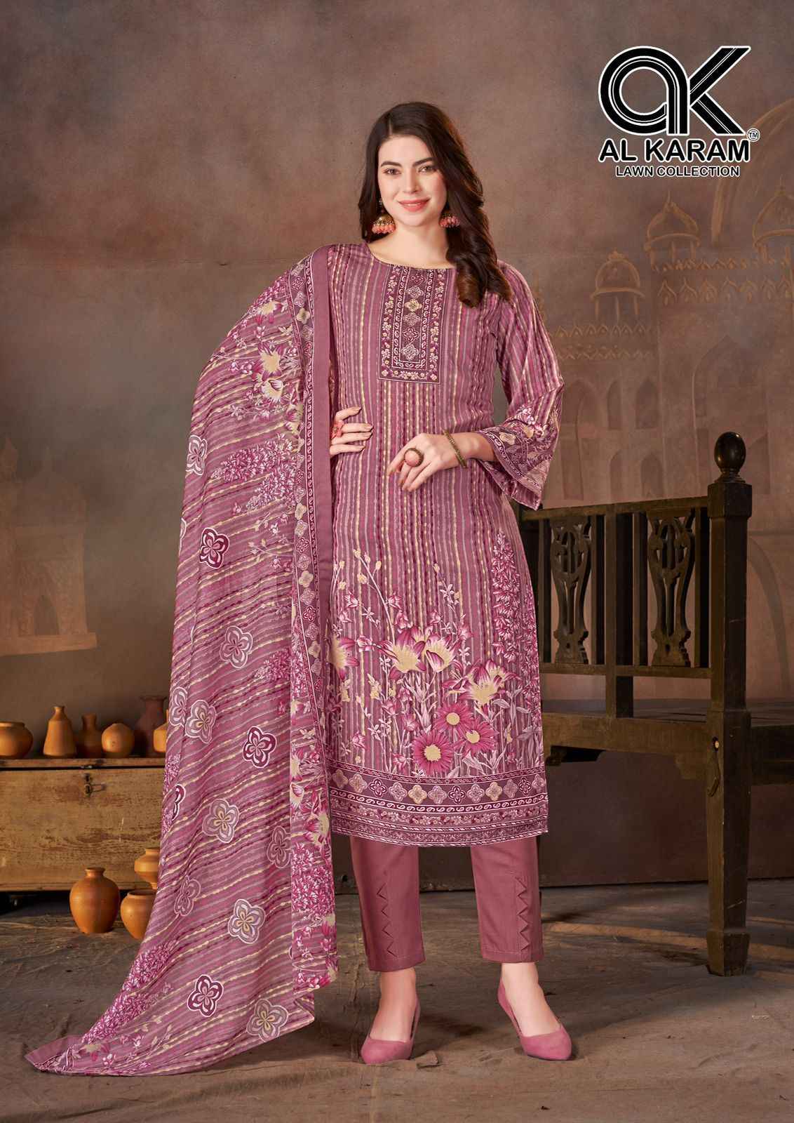 Al Karam Mahe Ruh Pure Soft Cotton Dress Material (8 pcs Catalogue)