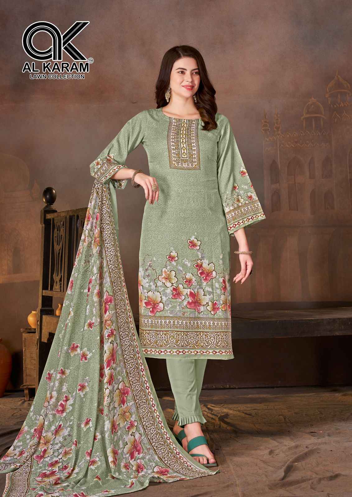 Al Karam Mahe Ruh Pure Soft Cotton Dress Material Wholesale Online Mumbai