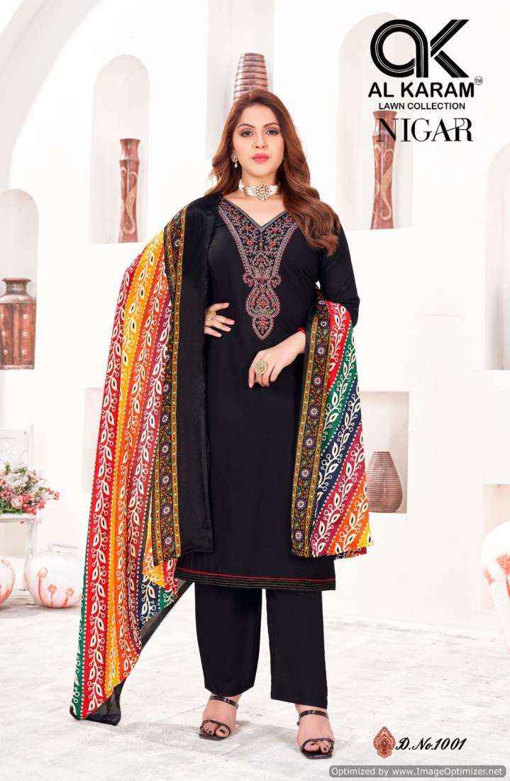 Al Karam Nigar Vol 1 Rayon Dress Material 6 pcs Catalogue