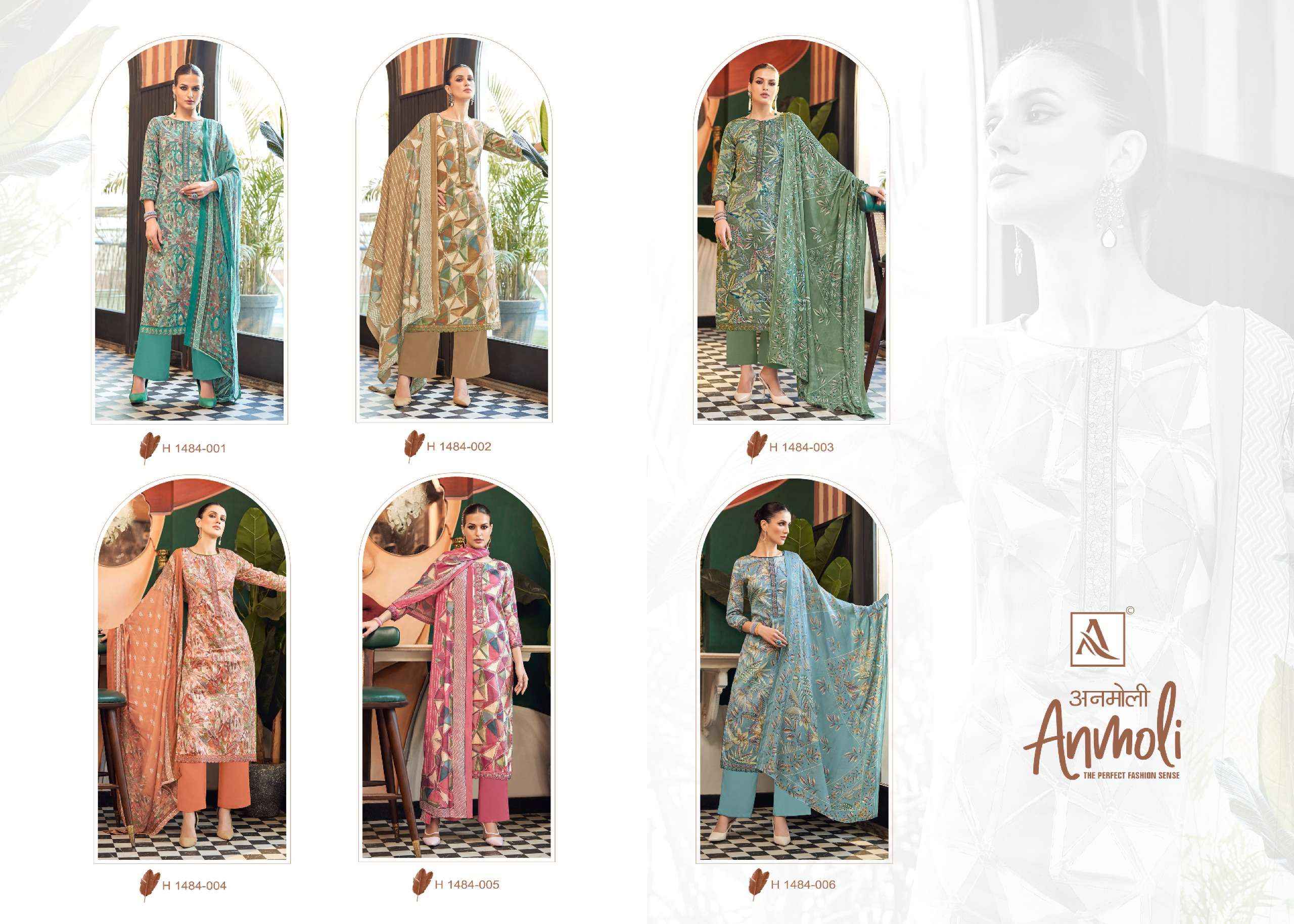 Alok Anmoli Jam Cotton Dress Material 6 pcs Catalogue