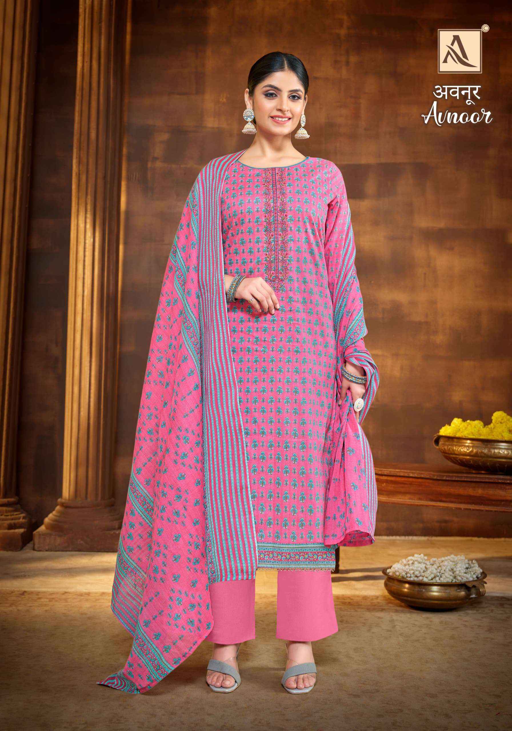 Alok Avnoor Cotton Dress Material 8 pcs Catalogue