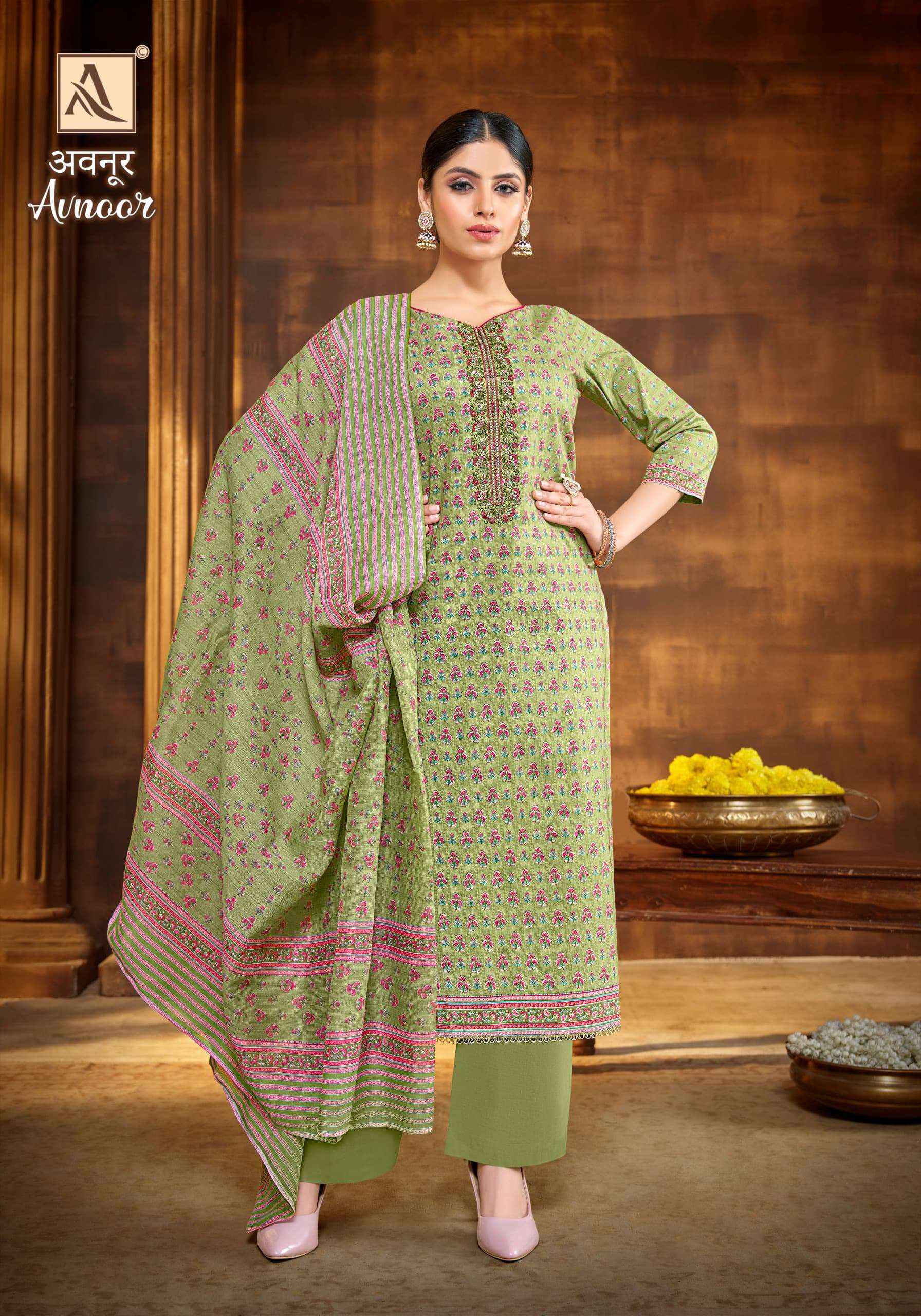 Alok Avnoor Cotton Dress Material 8 pcs Catalogue