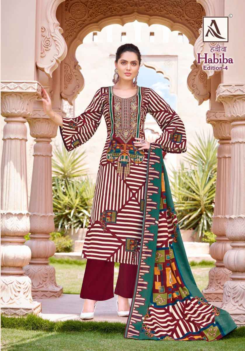 Alok Habiba Edition 4 Cotton Dress Material 6 pcs Catalogue