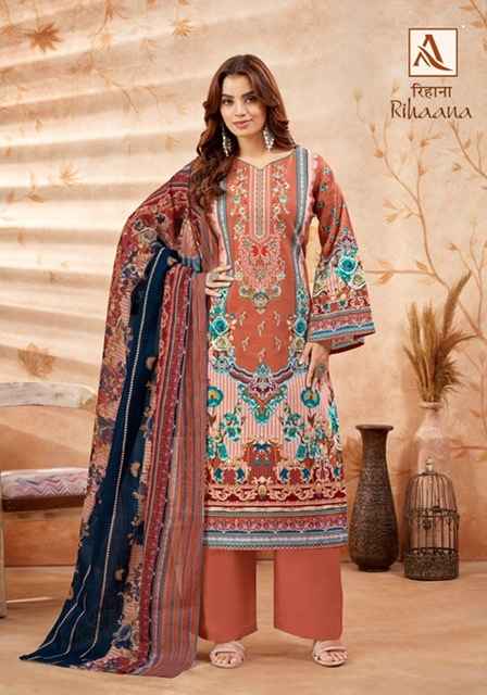 Alok Rihaana Cotton Dress Material 8 pcs Catalogue