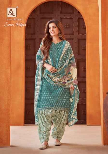 Alok Summer Patiyala Cotton Dress Material 6 pcs Catalogue
