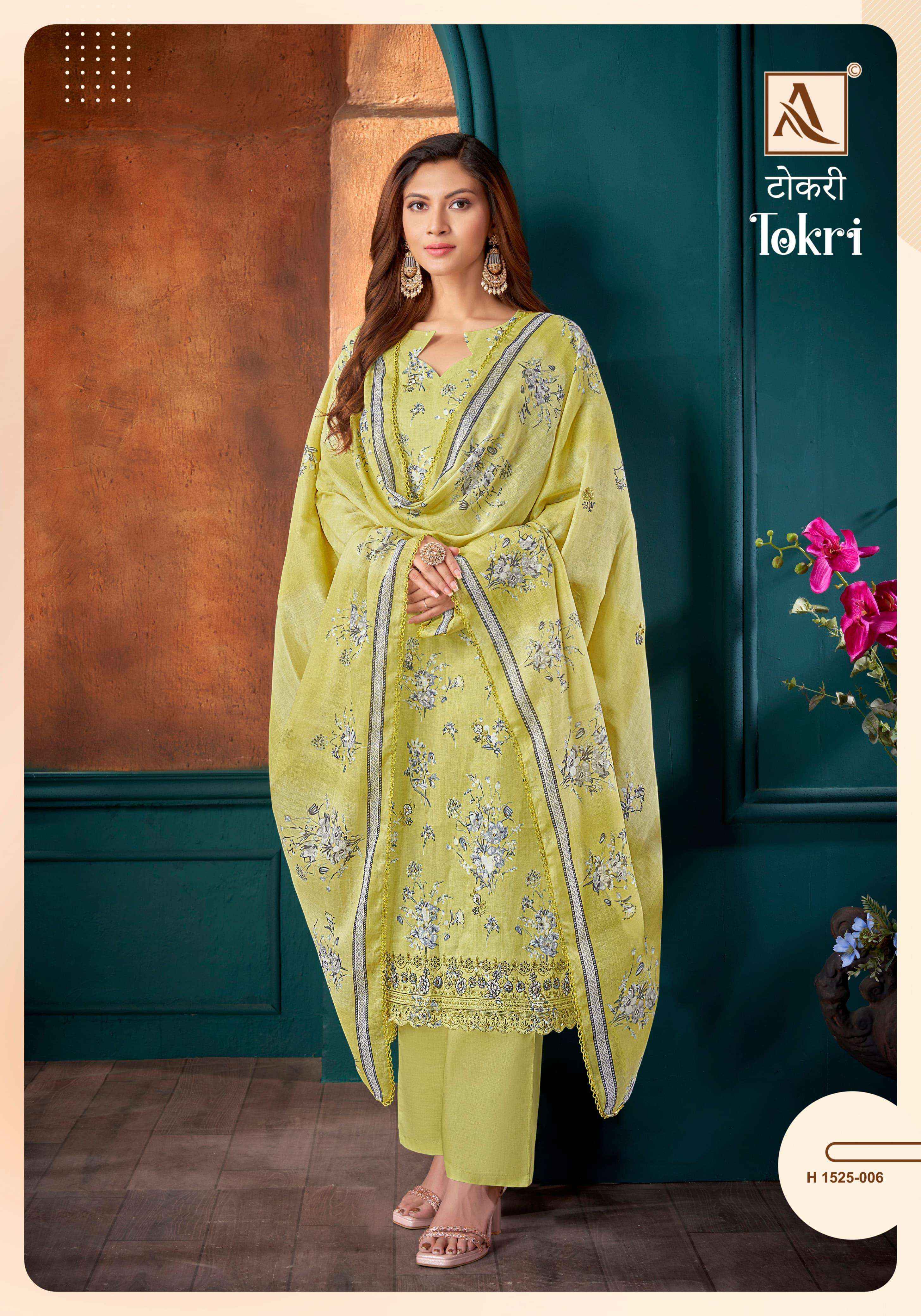Alok Tokri Cambric Cotton Dress Material 6 pcs Catalogue