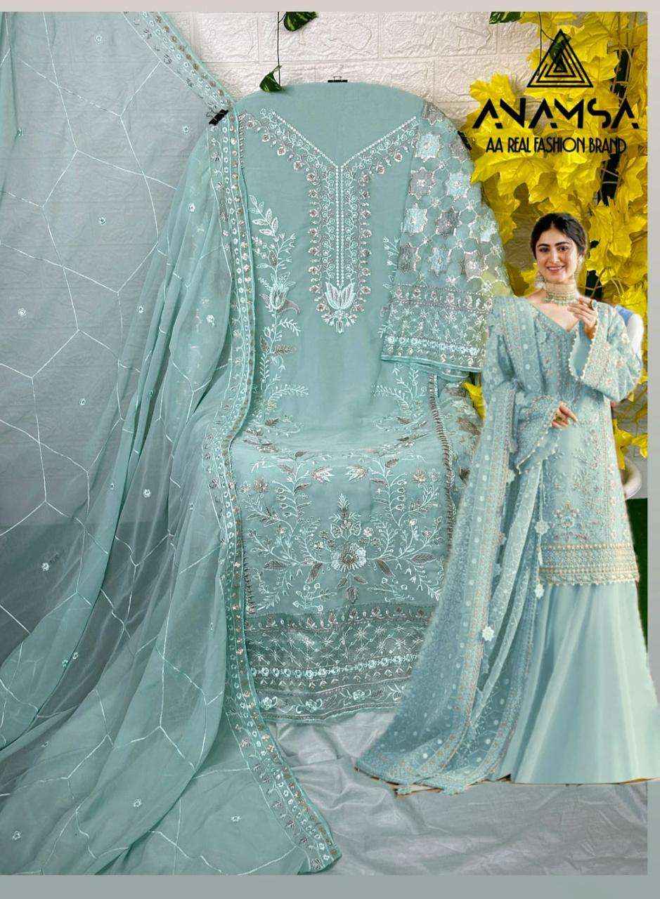 Anamsa D No 285 Fox Georgette Dress Material 4 pcs Catalogue