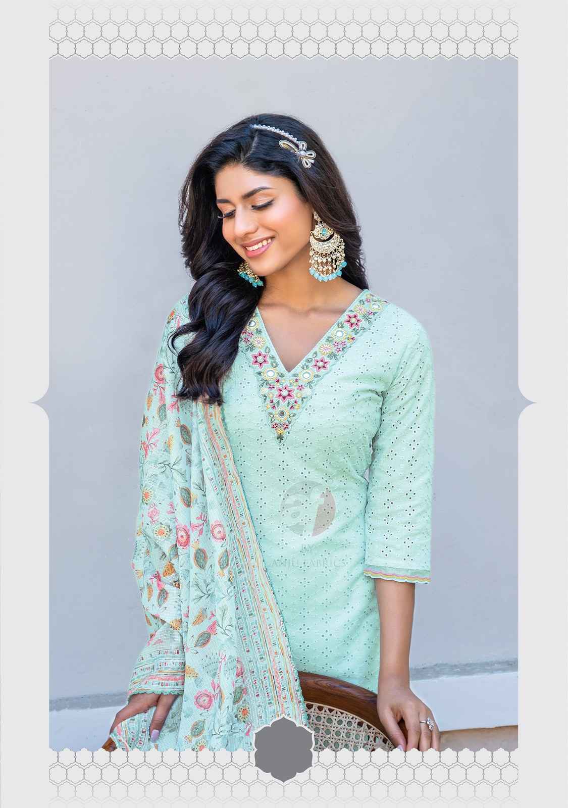 Anju Fabric Rich Lady Cotton Readymade Suit (6 Pc Catalog)