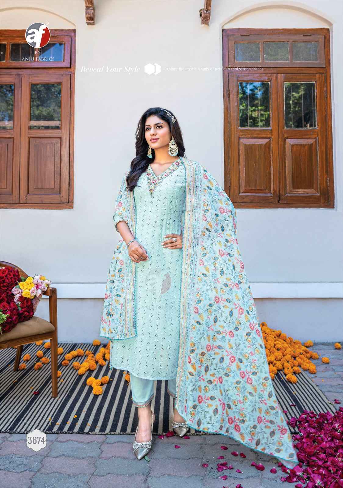 Anju Fabric Rich Lady Cotton Readymade Suit (6 Pc Catalog)