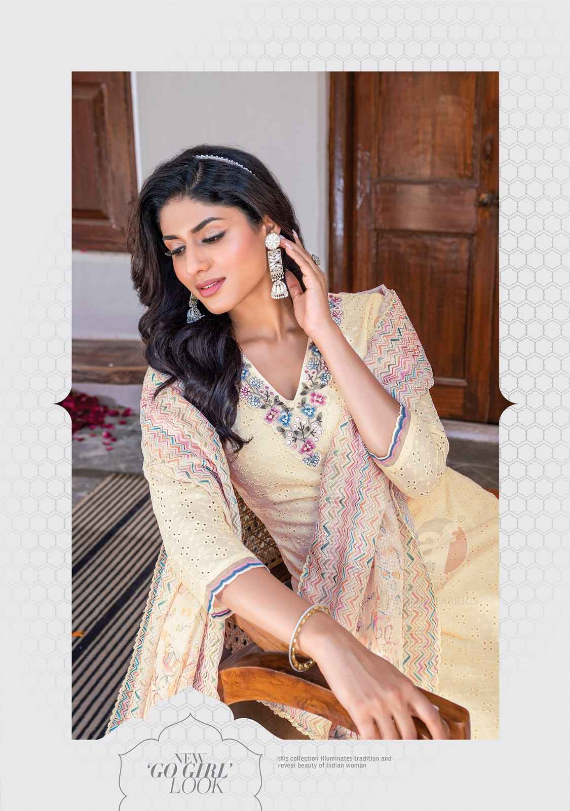 Anju Fabric Rich Lady Cotton Readymade Suit (6 Pc Catalog)