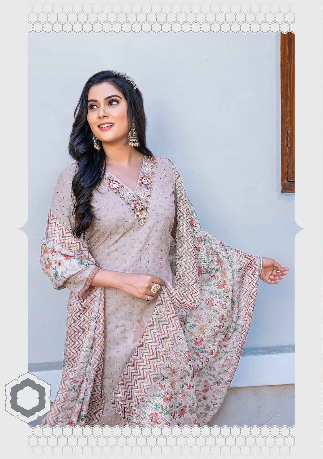 Anju Fabric Rich Lady Cotton Readymade Suit (6 Pc Catalog)