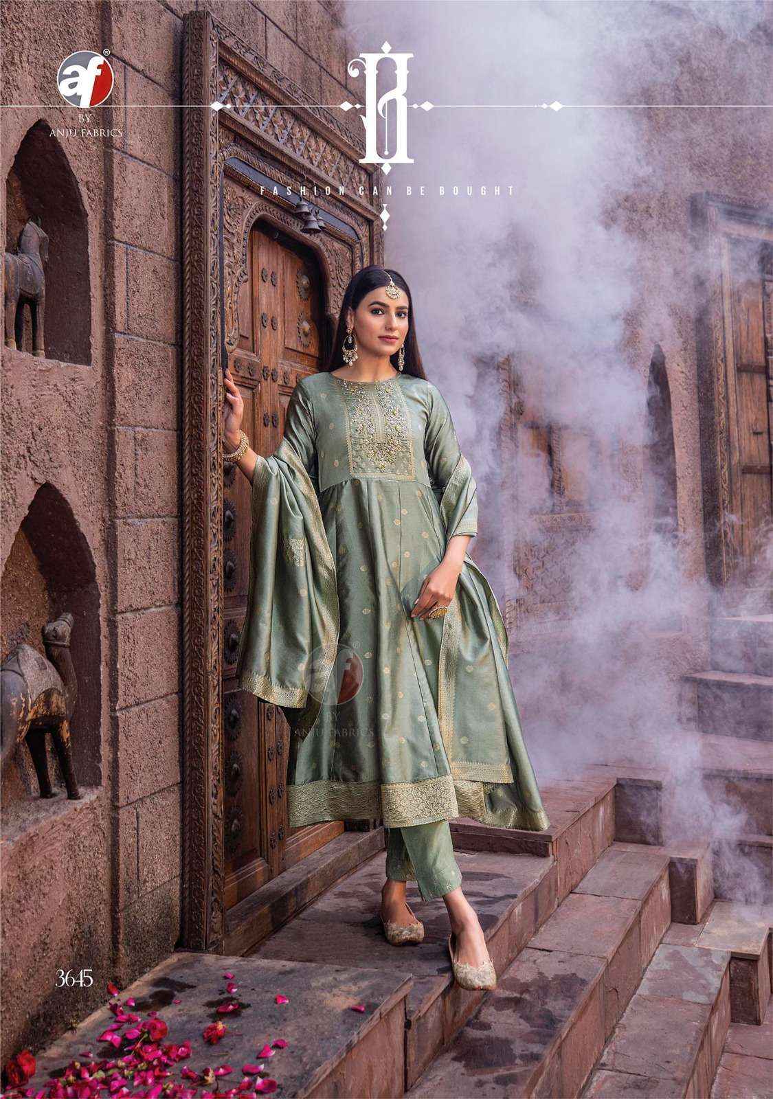 Anju Fabrics Haseen Pal Vol 9 Banarsi Silk Kurti Combo 6 pcs Catalogue