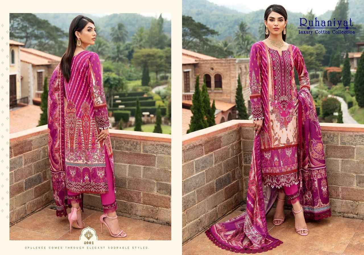 Asifa Nabeel Ruhaniyat Vol 4 Cotton Dress Material 6 pcs Catalogue