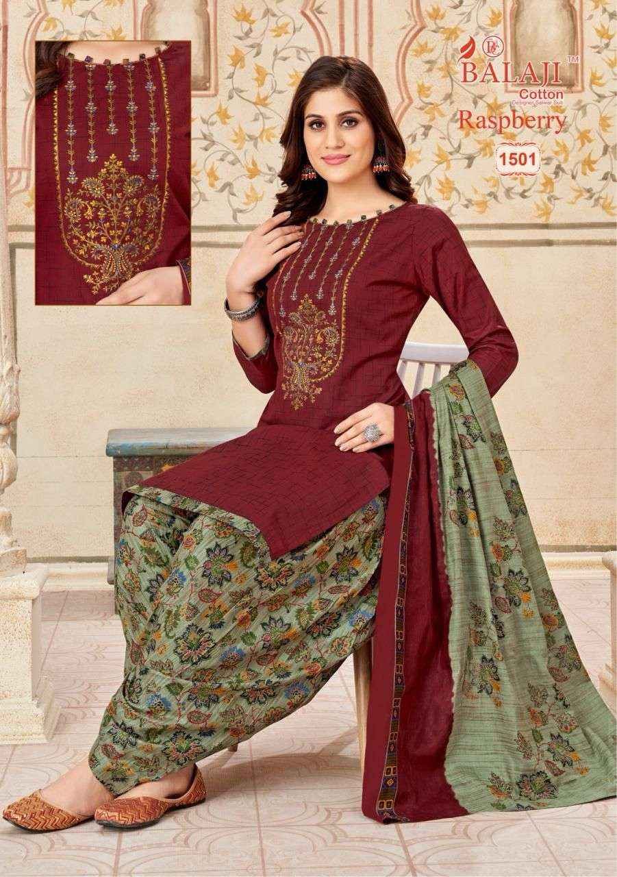 Balaji Cotton Raspberry Vol 15 Cotton Dress Material 12 pcs Catalogue