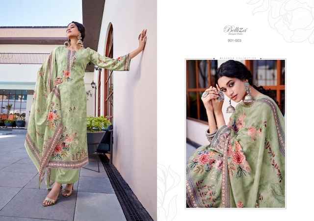 Belliza Naazia Cotton Dress Material 6 pcs Catalogue