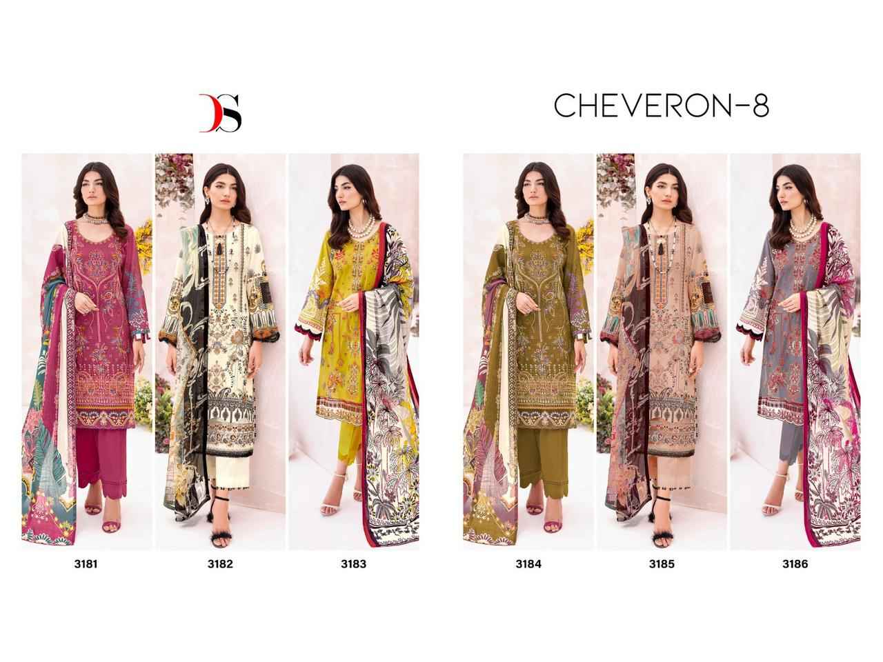 Deepsy Chevron Lawn Vol 8 Readymade Cotton Dress 6 pcs Catalogue