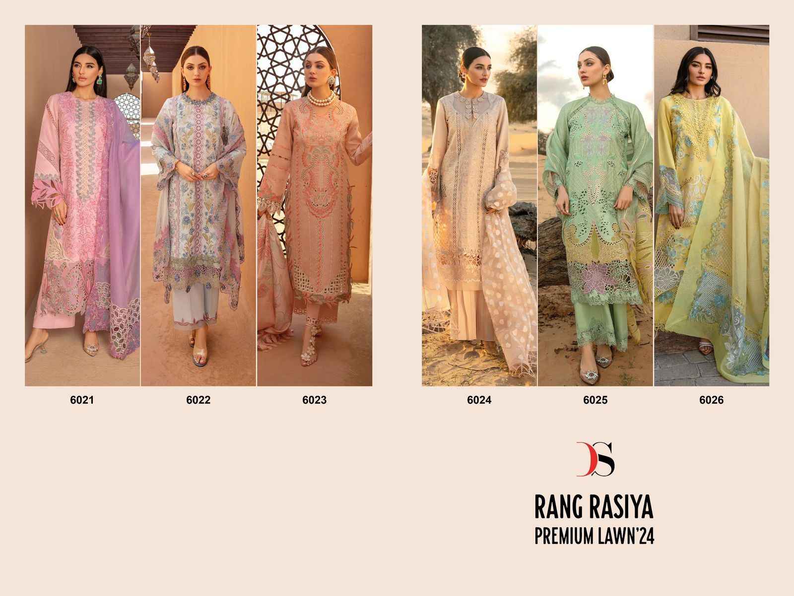 Deepsy Rang Rasiya 24 Cotton Dress Material 6 pcs Cataloge
