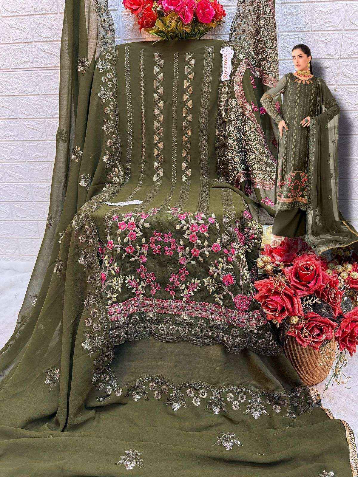 Fepic Rosemeen C 1727 Georgette Dress Material 3 pcs Catalogue