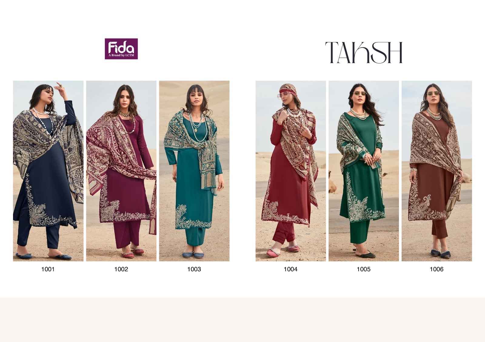Fida Taksh Cotton Dress Material 6 pcs Catalogue