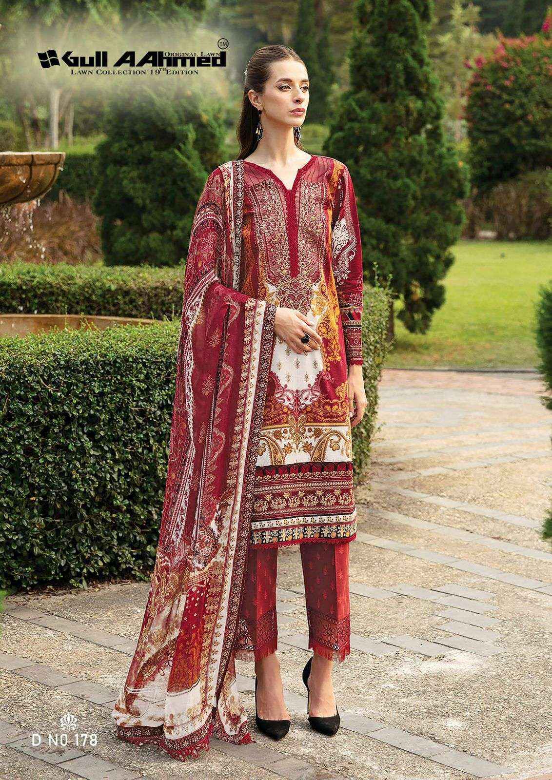 Gull Aahmed Lawn Collection Vol 19 Lawn Cotton Dress Material 6 pcs Catalogue