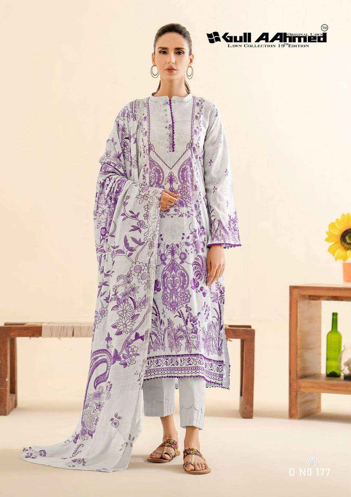 Gull Aahmed Lawn Collection Vol 19 Lawn Cotton Dress Material 6 pcs Catalogue