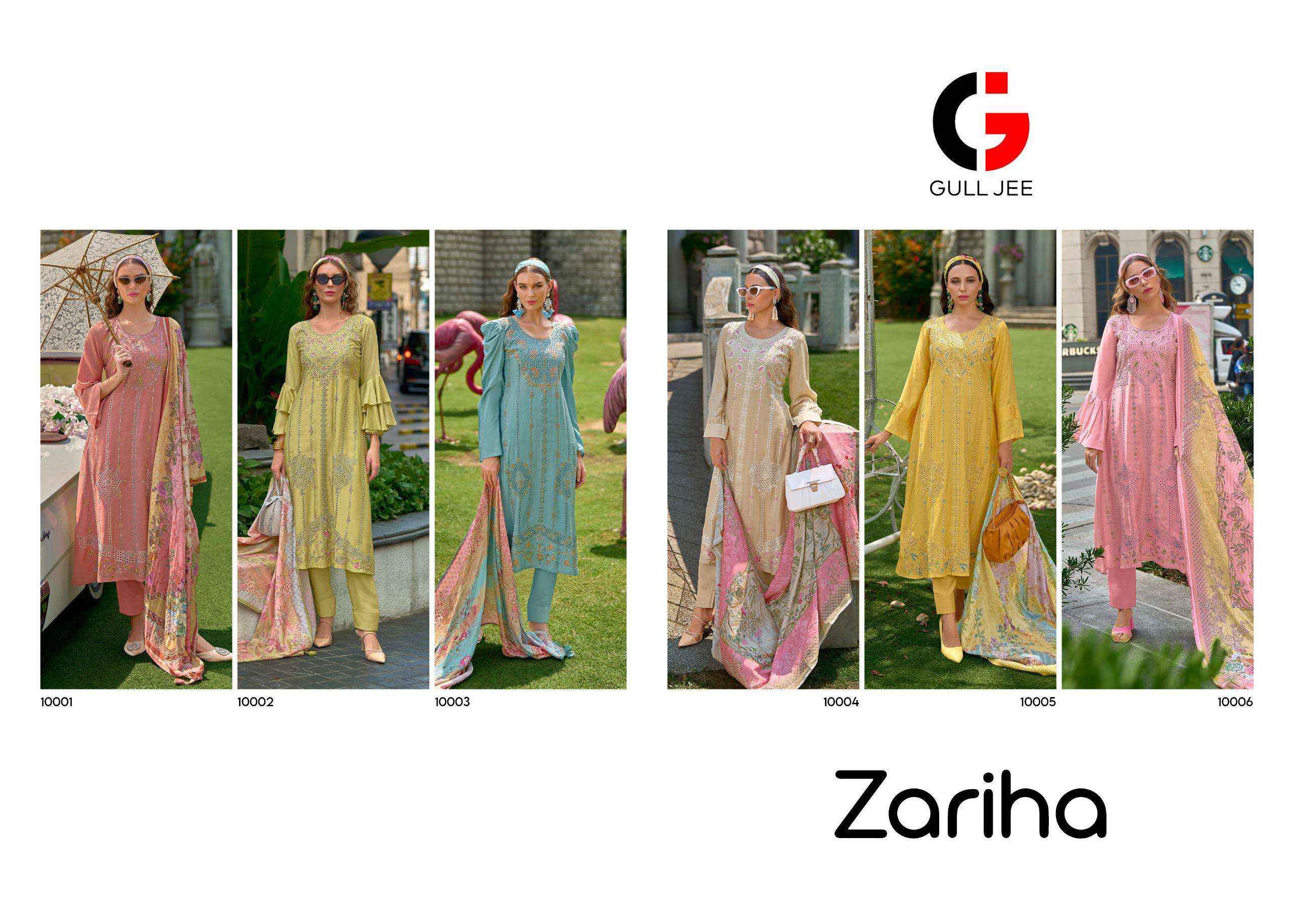 Gull Jee Zariha Muslin Dress Material 6 pcs Catalogue