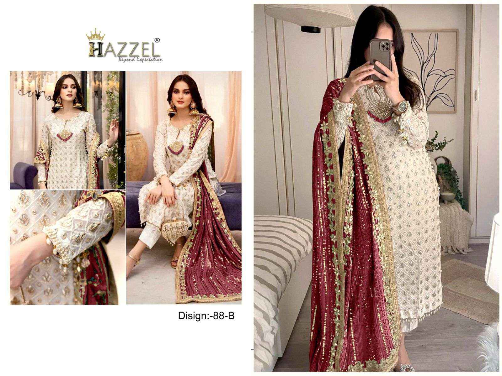 Hazzel D No 88 Georgette Dress Material 6 pcs Catalogue