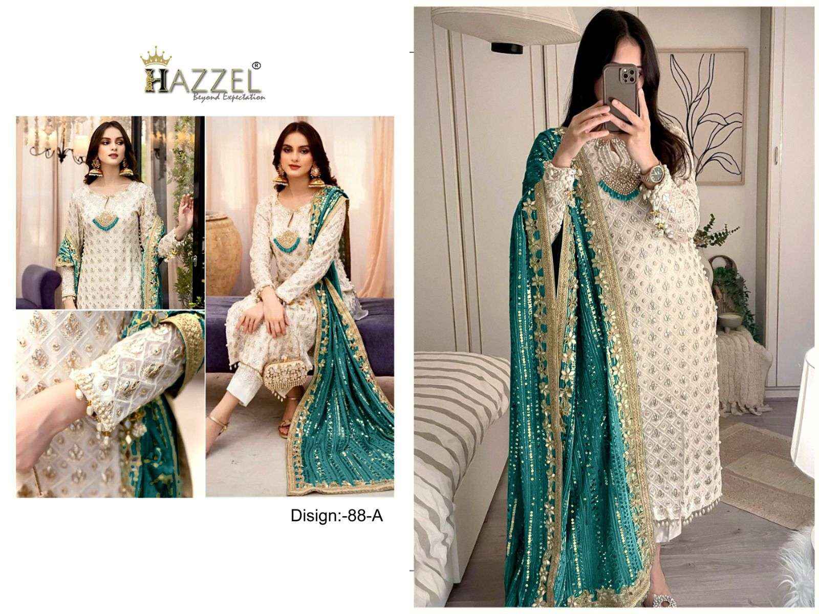 Hazzel D No 88 Georgette Dress Material 6 pcs Catalogue