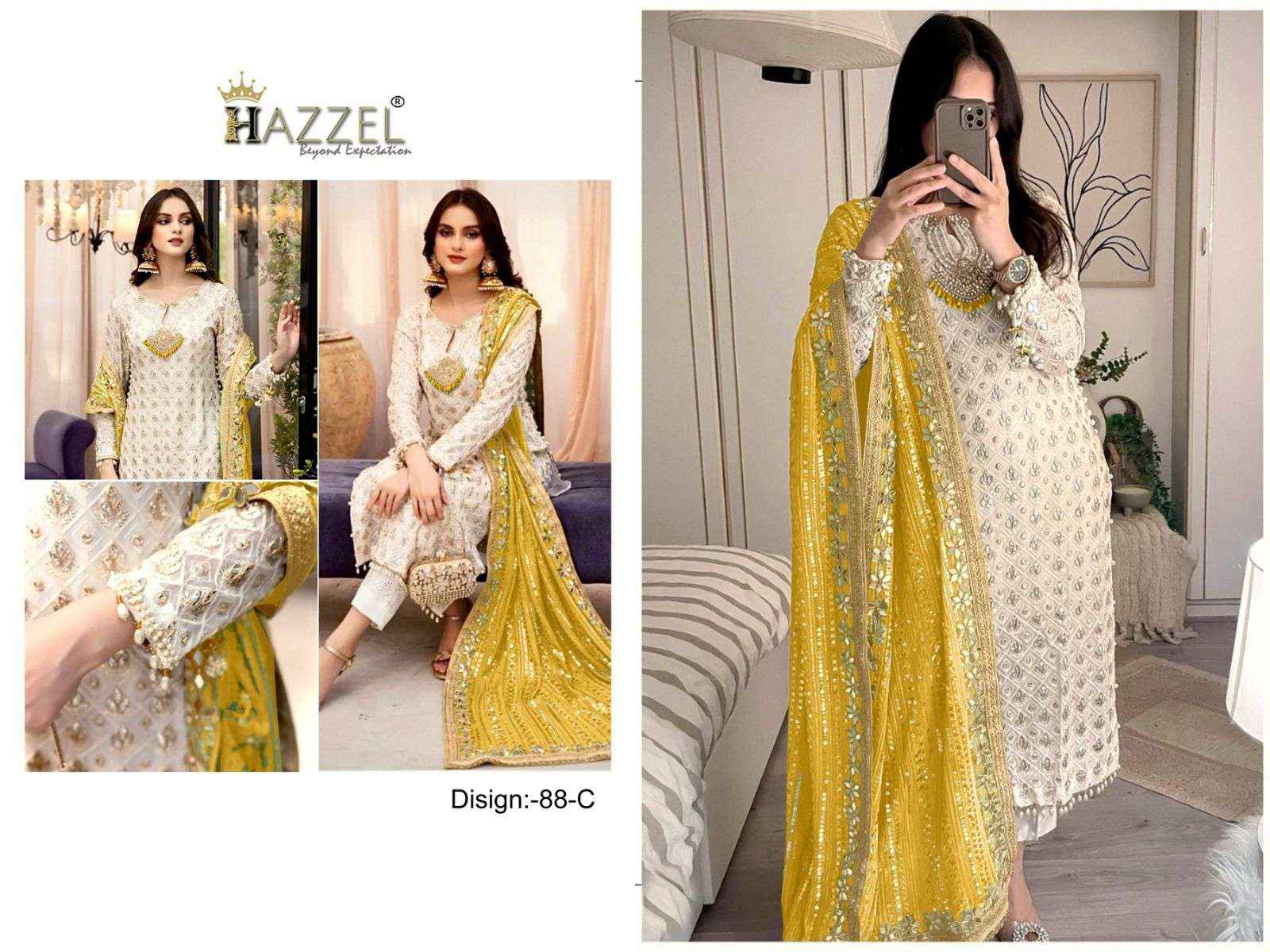 Hazzel D No 88 Georgette Dress Material 6 pcs Catalogue