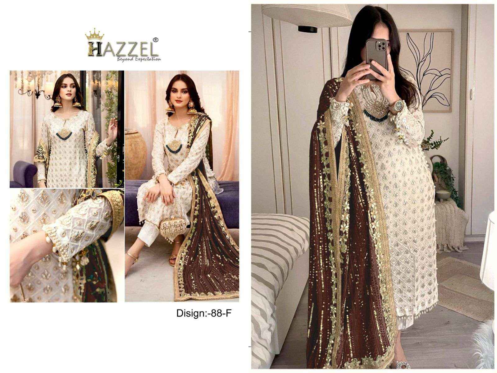 Hazzel D No 88 Georgette Dress Material 6 pcs Catalogue