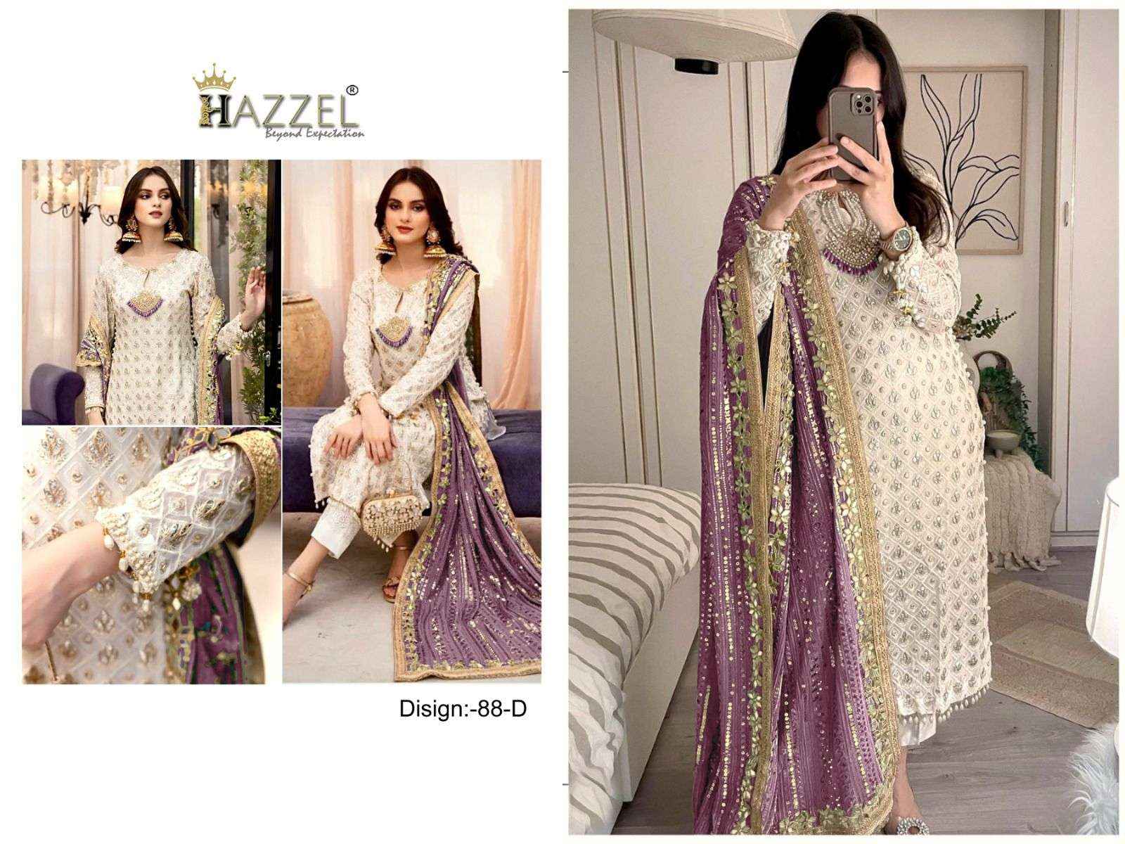 Hazzel D No 88 Georgette Dress Material 6 pcs Catalogue