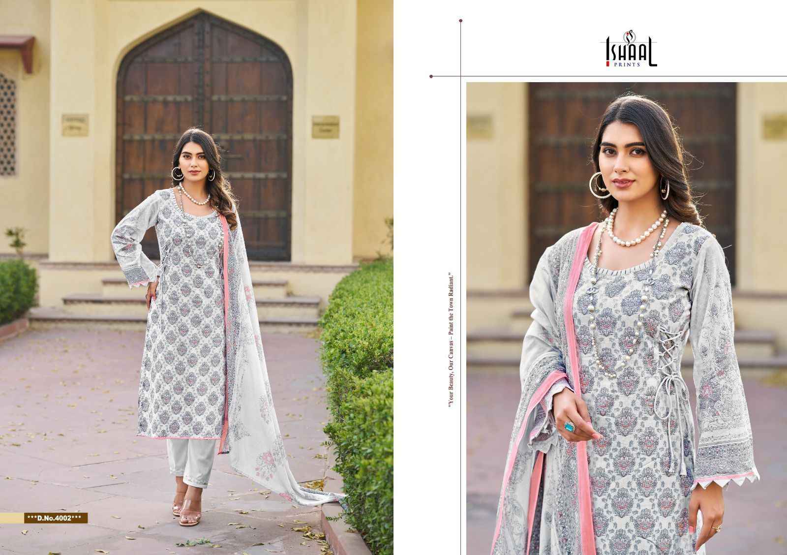 Ishaal Prints Kesariya Vol 4 Lawn Dress Material 8 pcs Catalogue