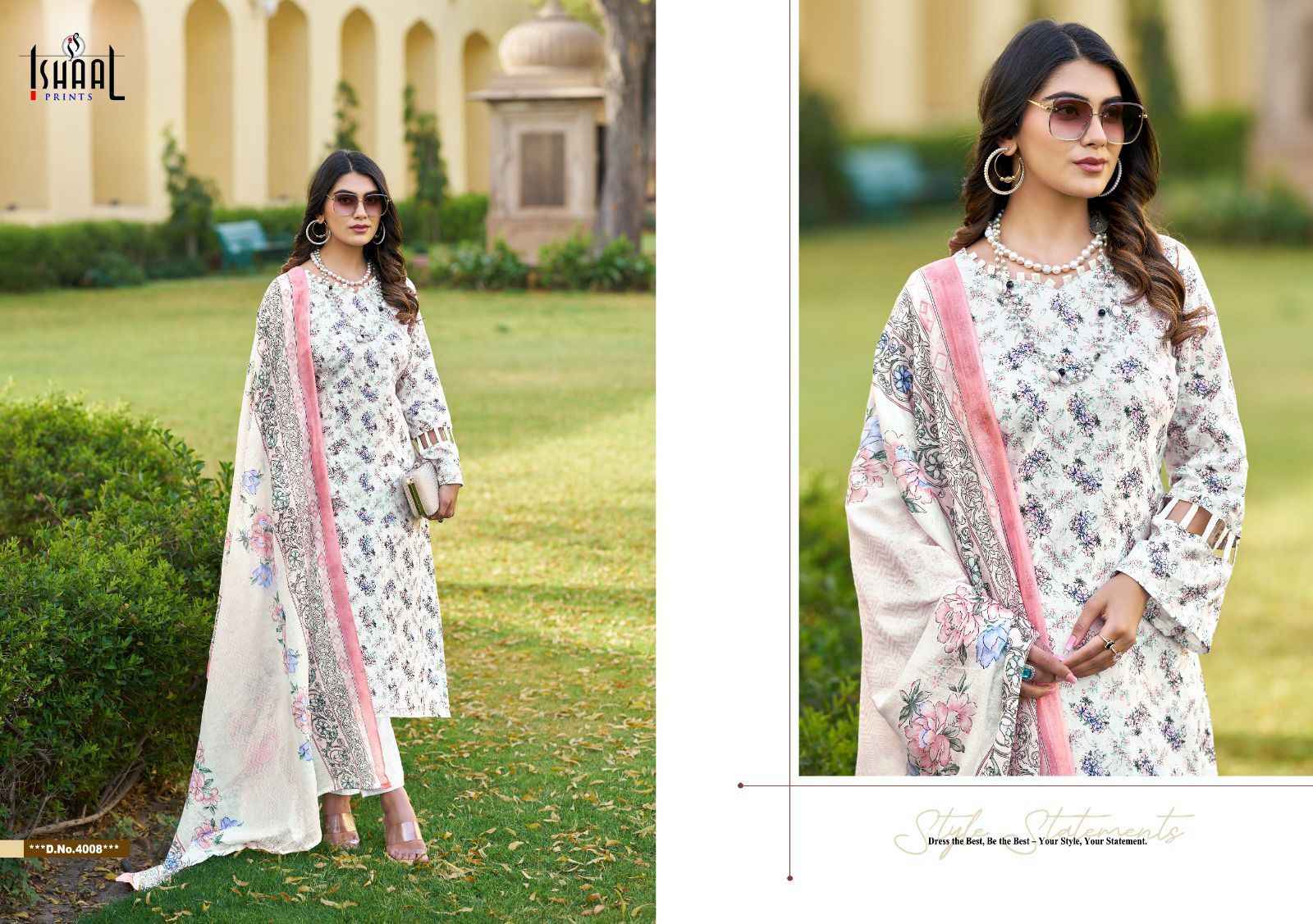 Ishaal Prints Kesariya Vol 4 Lawn Dress Material 8 pcs Catalogue