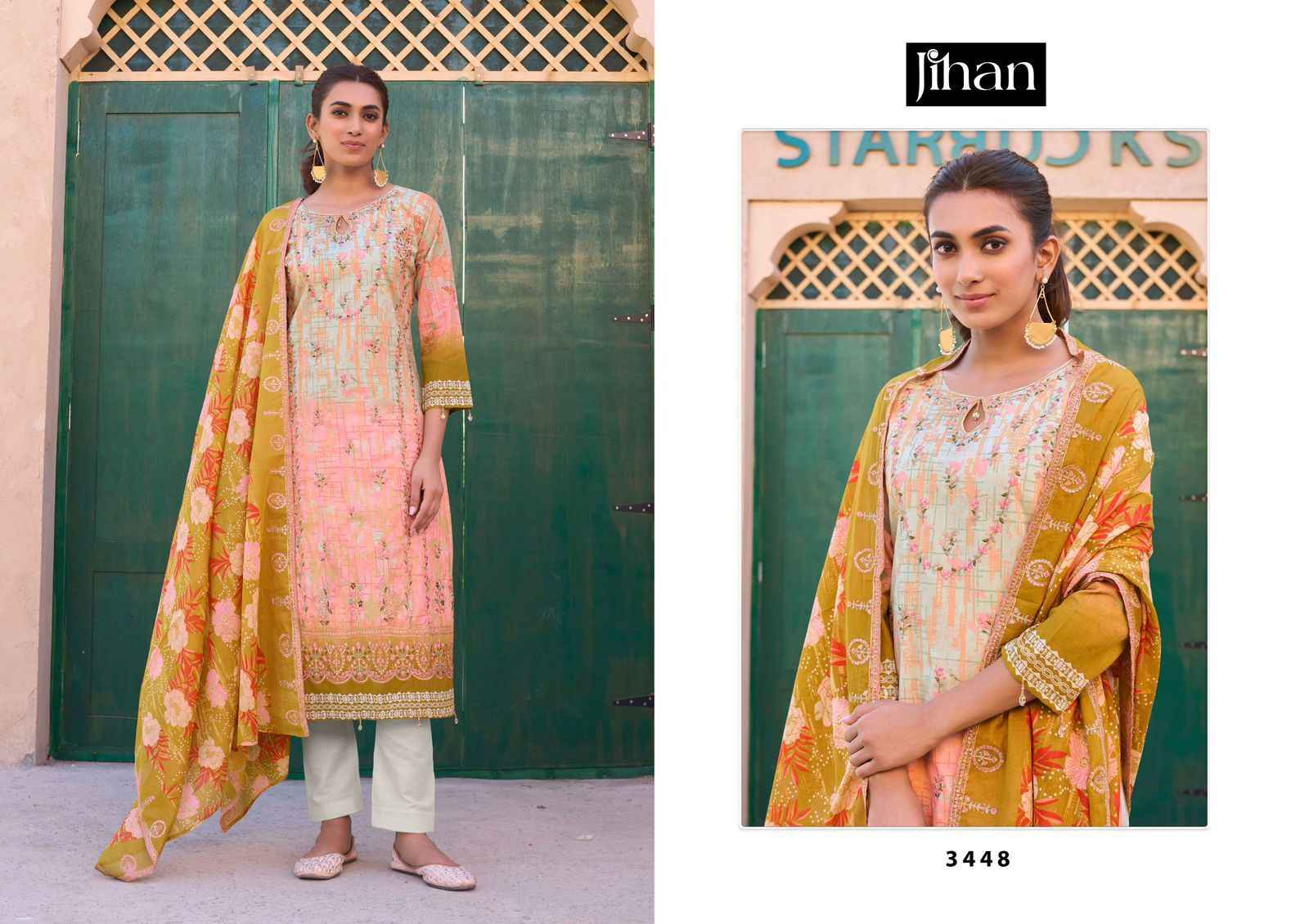 Jihan Bin Saeed Vol 9 Cotton Dress Material 2 pcs Catalogue