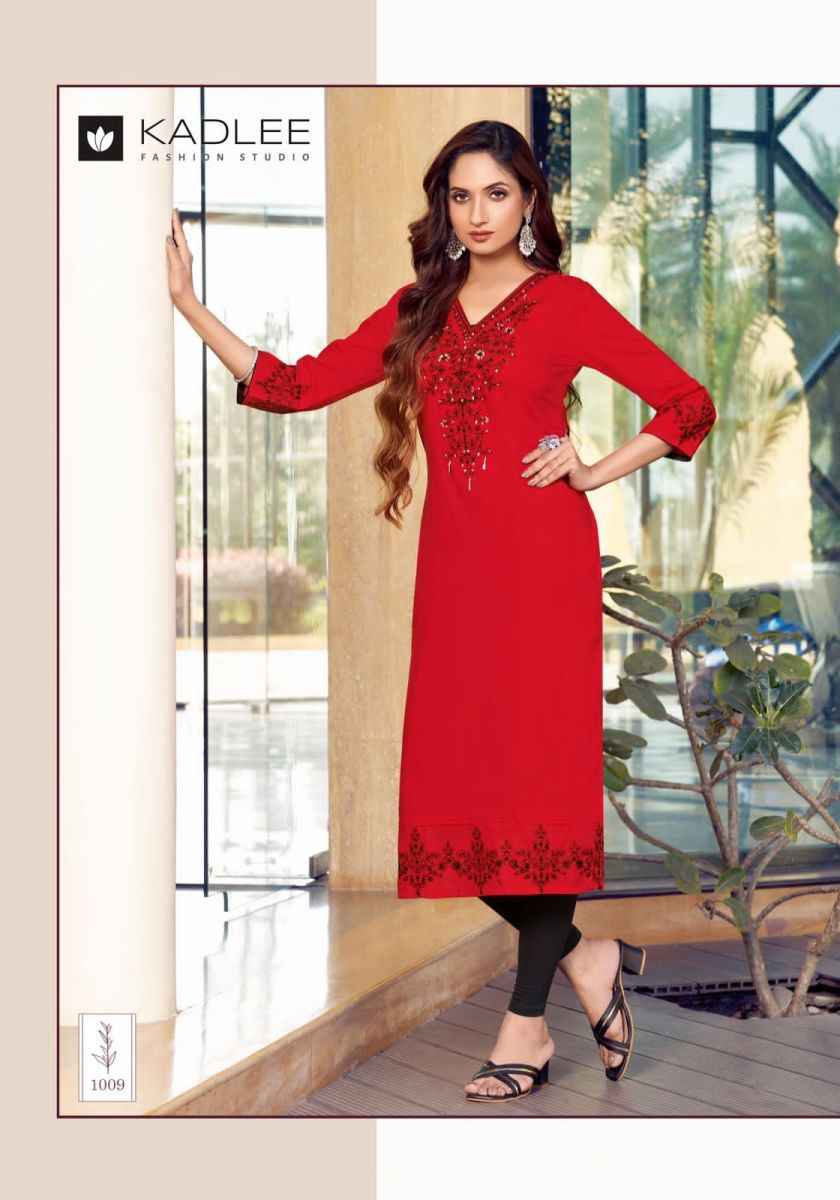 Kadlee Mastani Rayon Kurti 4 pcs Catalogue