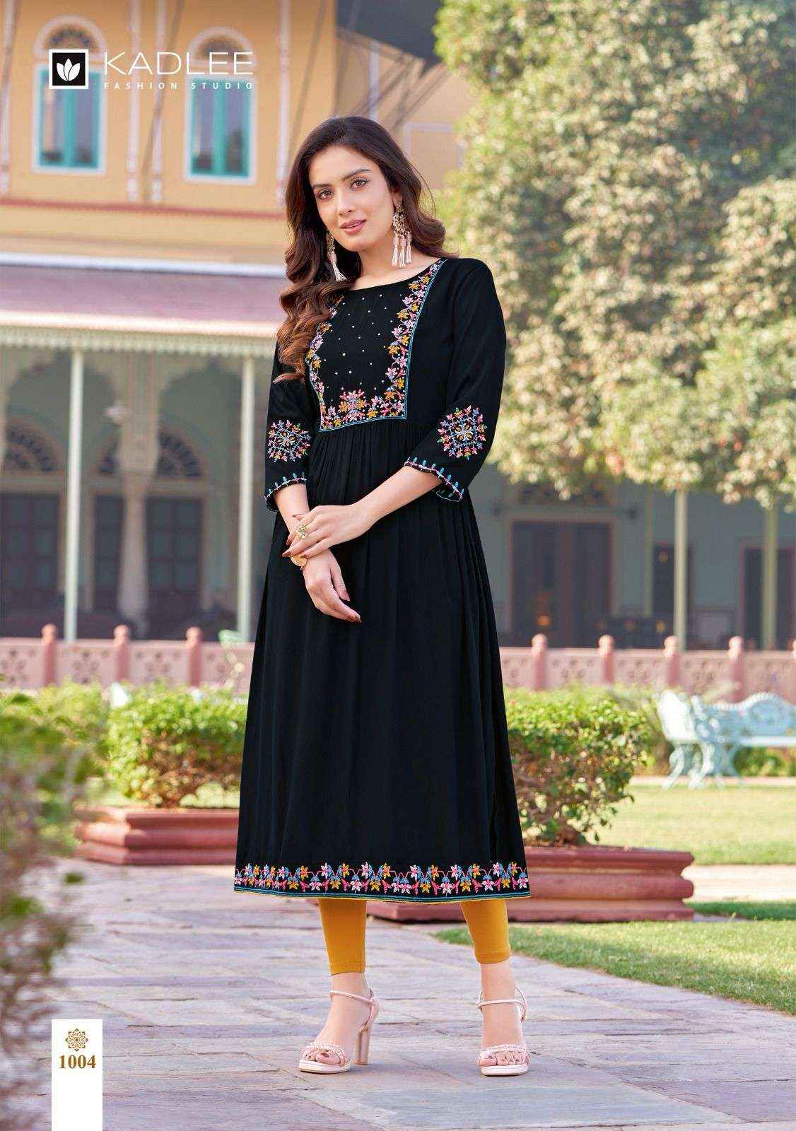 Kadlee Raaga Rayon Kurti 4 pcs Catalogue