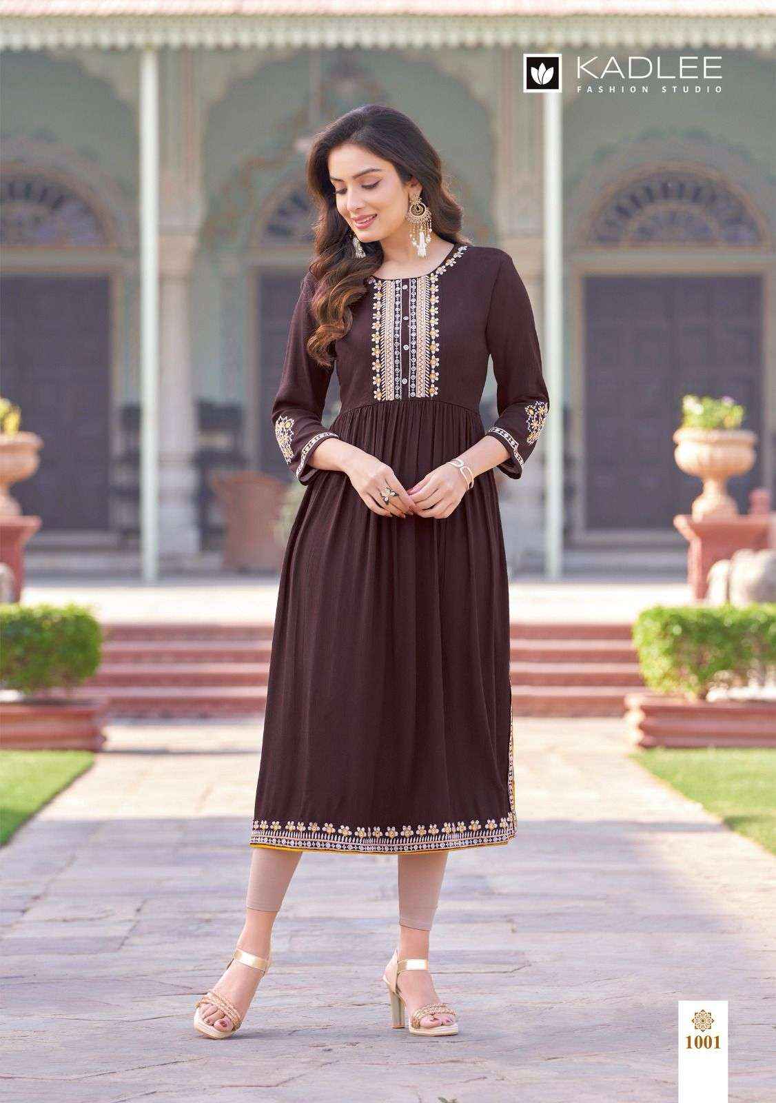 Kadlee Raaga Rayon Kurti 4 pcs Catalogue