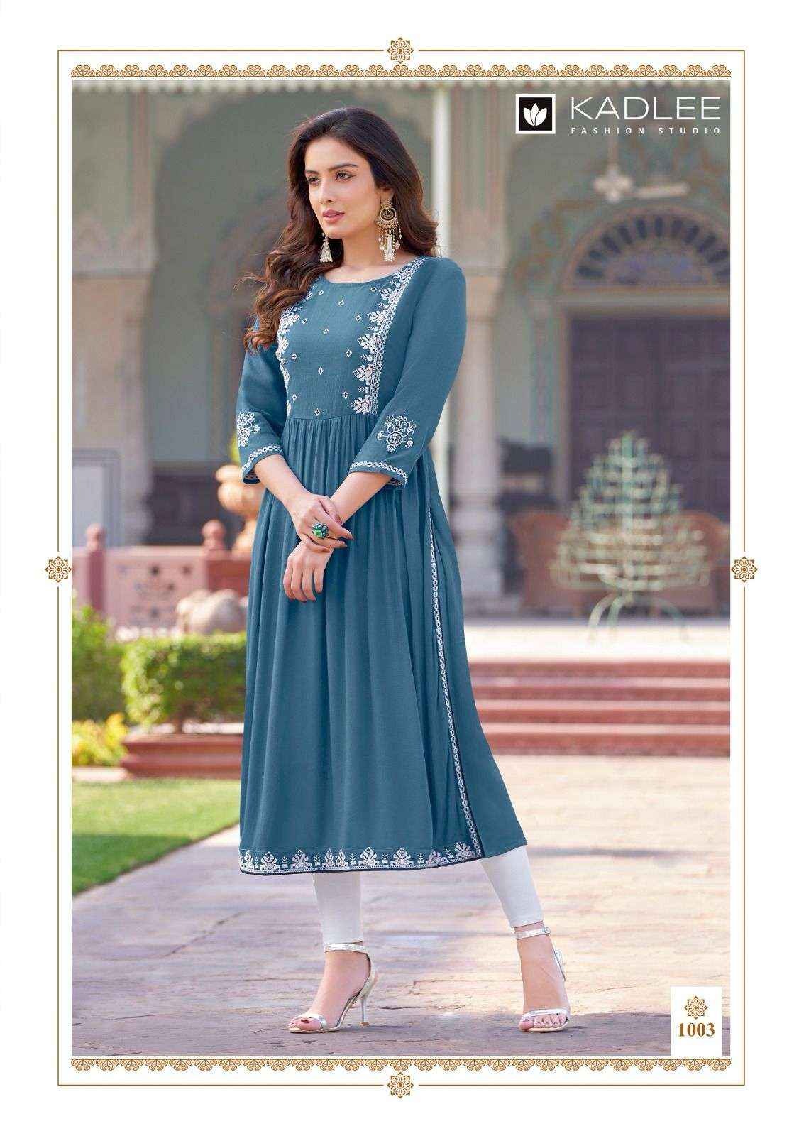 Kadlee Raaga Rayon Kurti 4 pcs Catalogue