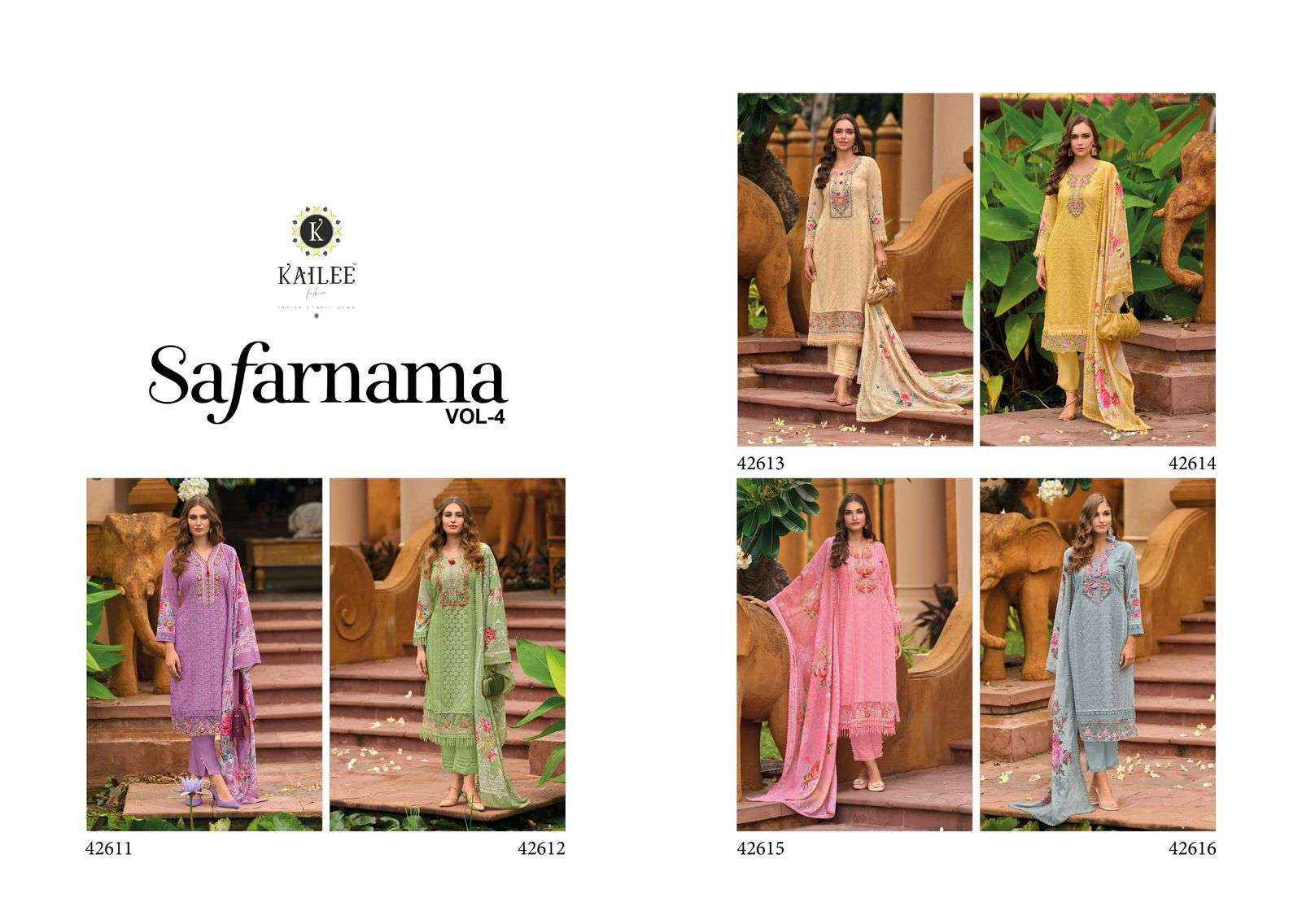 Kailee Fashion Safarnama Vol 4 Viscouse Kurti Combo 6 pcs Catalogue