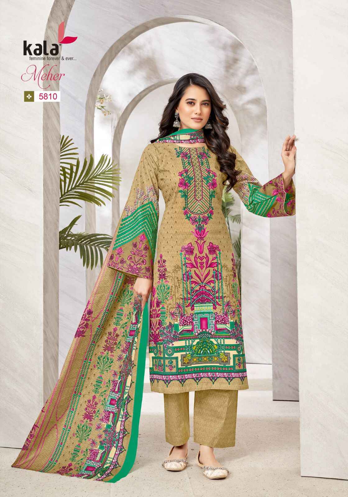 Kala Meher Vol-10 Pure Premium Cotton Dress Material (12 pcs Catalogue)