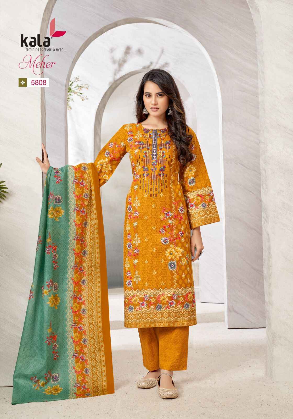 Kala Meher Vol-10 Pure Premium Cotton Dress Material (12 pcs Catalogue)