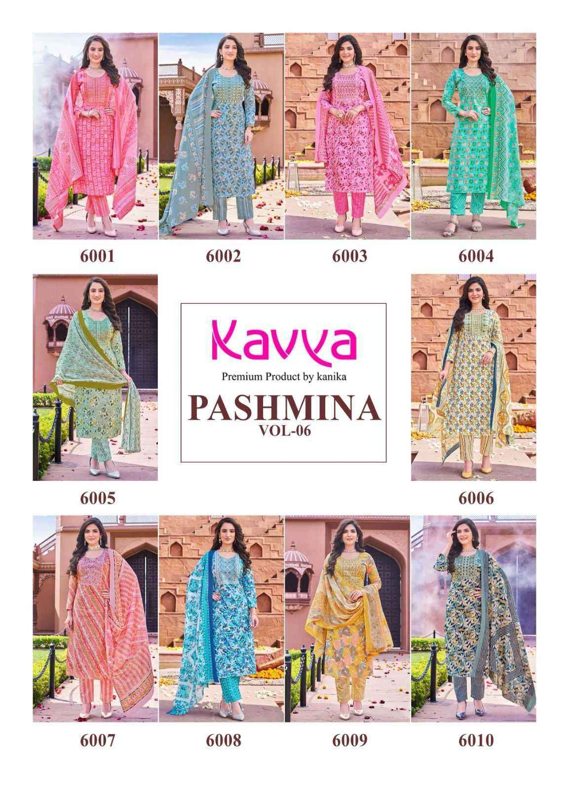 Kavya Pashmina Vol 6 Cotton Kurti Combo 10 pcs Catalogue