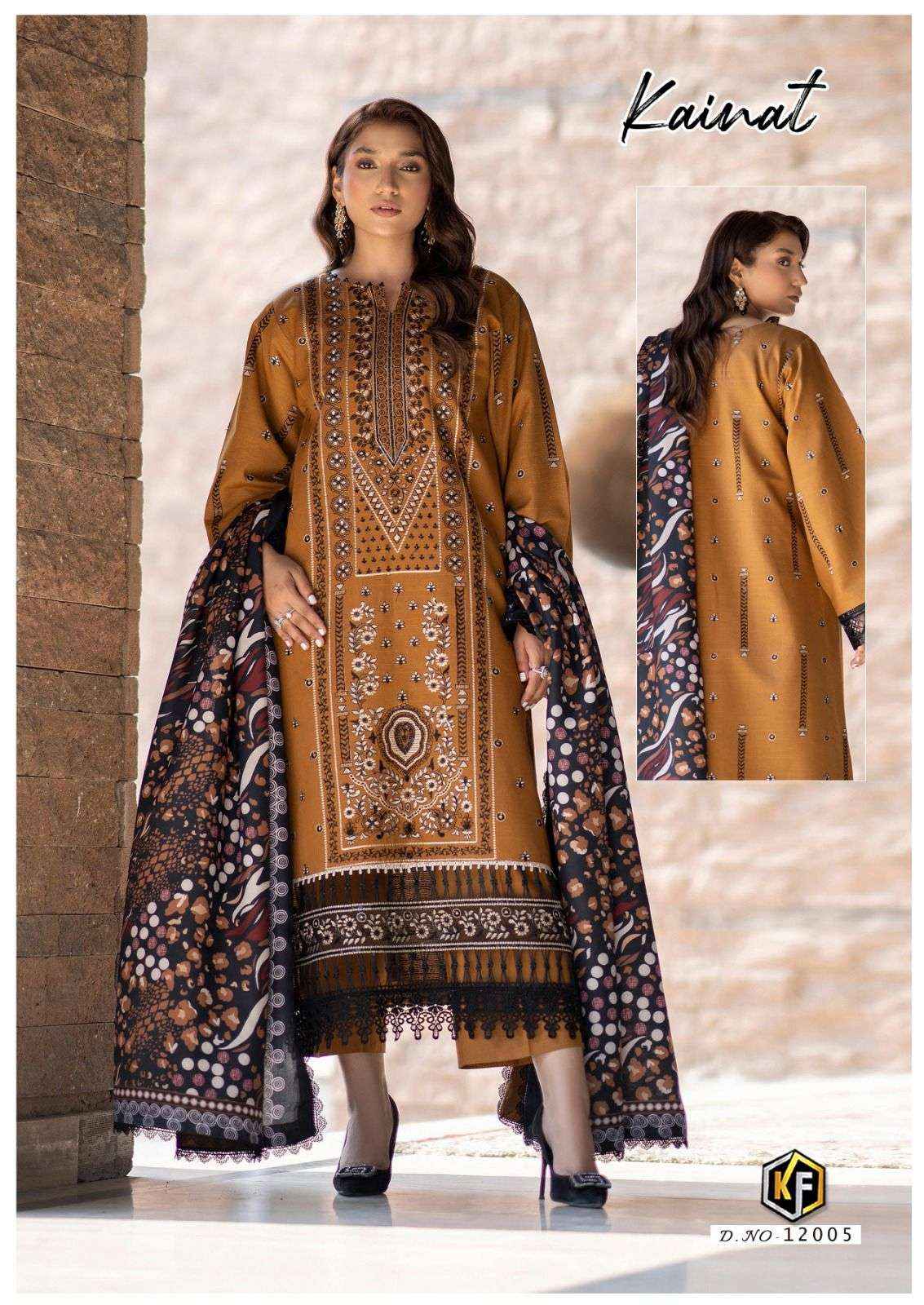 Keval Fab Kainat Vol 12 Lawn Cotton Dress Material 6 pcs Catalogue