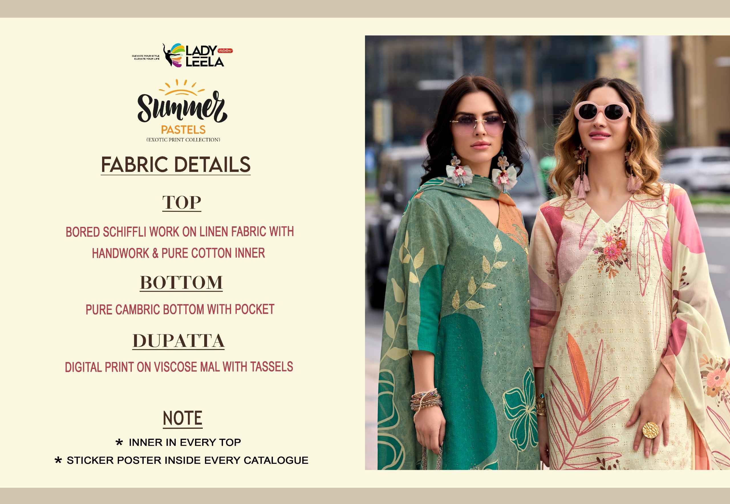 Lady Leela Summer Pastels Cotton Kurti Combo 6 pcs Catalogue