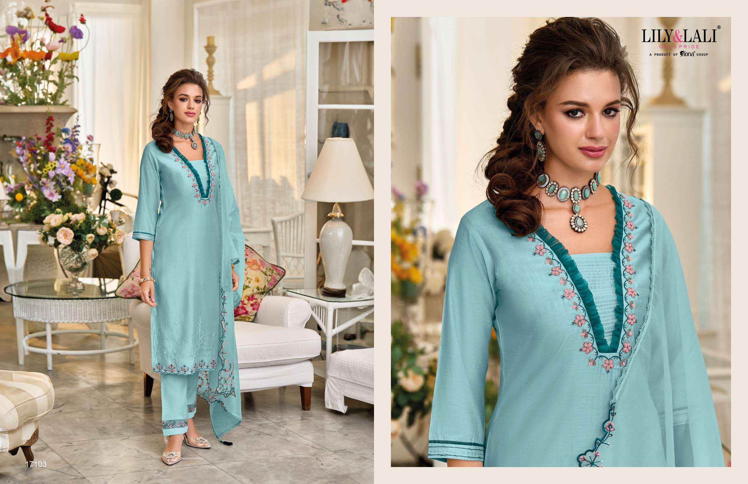 Lily & Lali Melange Silk Kurti Combo 6 pcs Catalogue