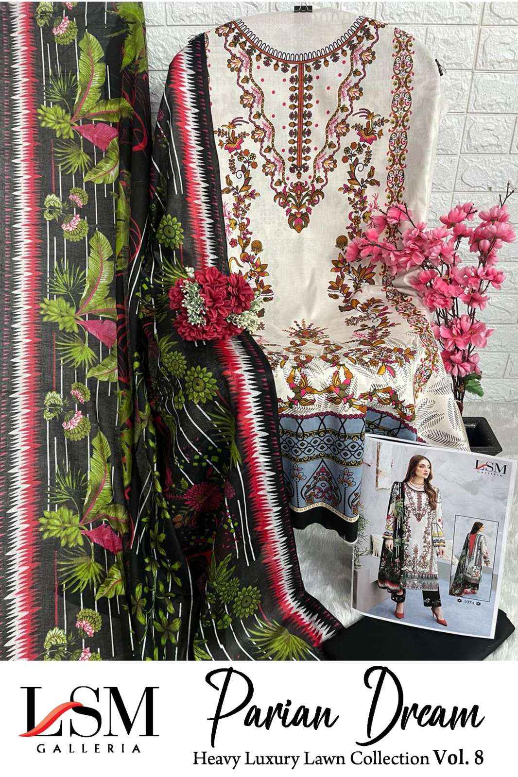 LSM Galleria Parian Dream Vol 8 Lawn Dress Material 6 pcs Catalogue