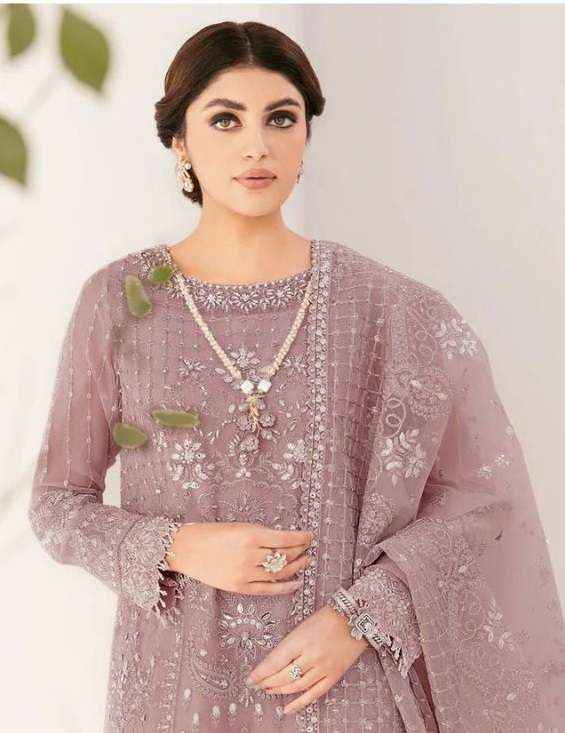 Mehboob Tex D No 1237 Organza Dress Material 4 pcs Catalogue